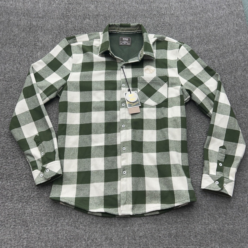 Nomad Craft Flow Shirt Mens Large Buffalo Check Thermal Lined Flannel Shacket